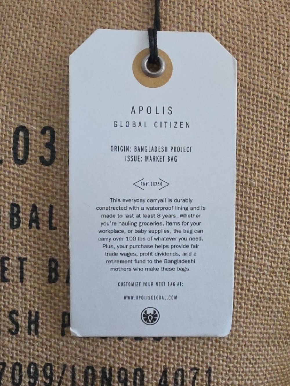 Apolis Global Citizen Market Bag for Corso Atlanta - Picture 3 of 13